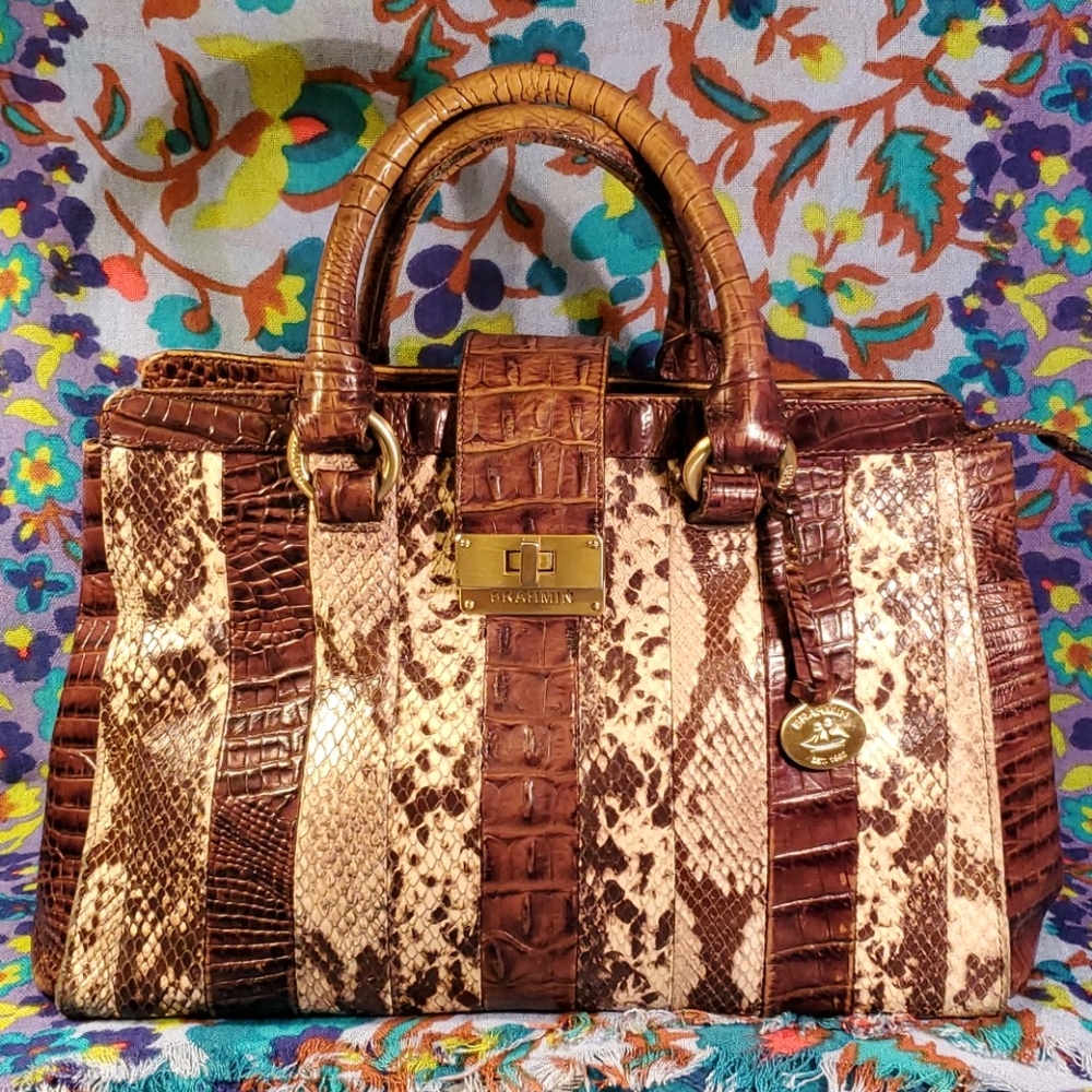 VTG Brahmin leather satchel bag